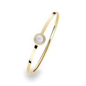 Gelbgold, Armschmuck, Schmuckwerk Armspange Glasklar DA286-GG-GW