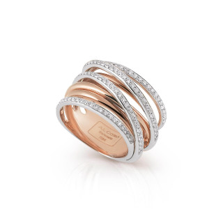 Roségold, Ringe, Al Coro Serenata Ring, Ref: R6408R