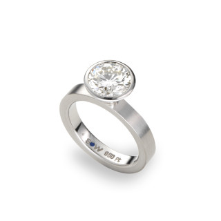 Platin, Ringe, Schmuckwerk Alpen Solitärring, Ref: GT524-PT-56