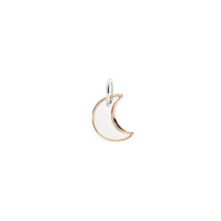 Silber, Halsschmuck, DoDo Anhänger Mond XL aus Silber und Roségold, Ref: DMC5022-MOONL-0009A
