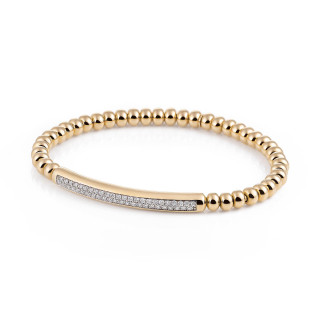 Gelbgold, Armschmuck, Al Coro Stretchy Armband, Ref: A103G