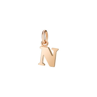 Roségold, Halsschmuck, DoDo Anhänger Buchstabe N, Ref: DMB2017-LETNL-0009R