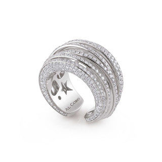 Weißgold, Ringe, Al Coro Mezzaluna Classic Ring, Ref: R7048W