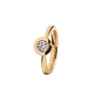 Rotgold, Ringe, Jochen Pohl Brillantring, Ref: T6F5-RG-Brill.-0,55ct-leicht-braun/vsi