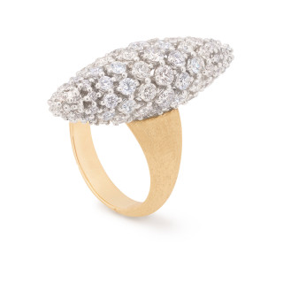Gelbgold &amp;amp; Weißgold, Ringe, Marco Bicego Africa Alta Ring , Ref: AB654_B_YW_Q6_53