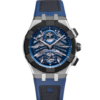 Herrenuhr, Maurice Lacroix Aikon Automatic Chronograph Skeleton, Ref: AC8018-SSL20-030-4
