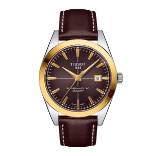 Herrenuhr, Tissot Gentleman Goldlünette 40mm, Ref: T927.407.46.291.01