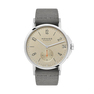 Damen- und Herrenuhr, NOMOS Glashütte Ahoi neomatik 38 Datum sand, Ref: 527