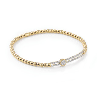 Gelbgold, Armschmuck, Al Coro Stretchy Armband, Ref: A354G