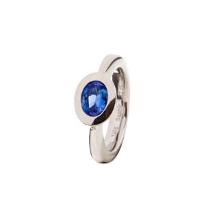 Weißgold, Ringe, Jochen Pohl Safir Ring, Ref: T4F6-WG-Safir-1,22ct