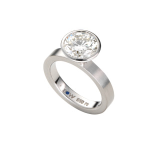 Platin, Ringe, Schmuckwerk Alpen Solitärring, Ref: GT534-PT-51