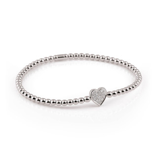 Weißgold, Armschmuck, Al Coro Stretchy Armband, Ref: A160W