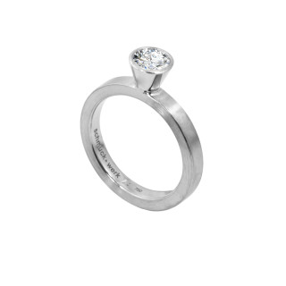 Weißgold, Ringe, Schmuckwerk Alpen Solitärring, Ref: GT434-WG-55