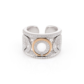 Weißgold, Ringe, Al Coro Mezzaluna Ring, Ref: NR1468WR