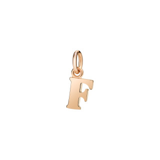 Roségold, Halsschmuck, DoDo Anhänger Buchstabe F, Ref: DMB2009-LETFL-0009R