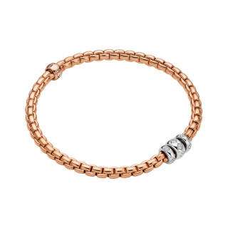 Roségold, Armschmuck, FOPE Eka Flex'it Armband mit Diamantpavé, Ref: 73101B3_PB_R_BBB_00M