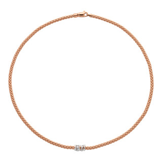 Roségold, Halsschmuck, FOPE Prima Flex'it Collier, Ref: 74208CX_BB_R_XBX_043
