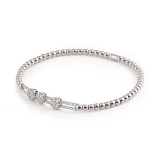 Weißgold, Armschmuck, Al Coro Stretchy Armband, Ref: A358W