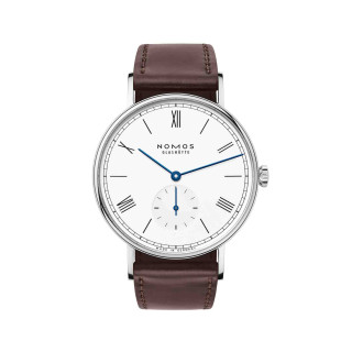 Damen- und Herrenuhr, NOMOS Glashütte Ludwig 38 emailleweiß, Ref: 236