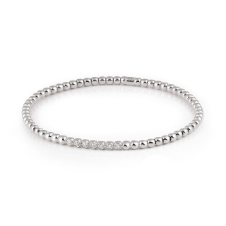 Weißgold, Armschmuck, Al Coro Stretchy Armband, Ref: A700W