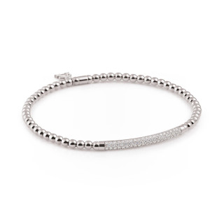 Weißgold, Armschmuck, Al Coro Stretchy Armband, Ref: A350W