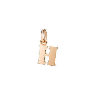 Roségold, Halsschmuck, DoDo Anhänger Buchstabe H, Ref: DMB2011-LETHL-0009R