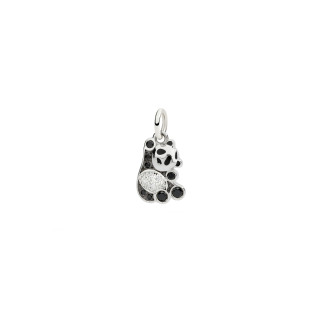 Silber, Halsschmuck, DoDo Anhänger Panda, Ref: DMC6034-PANDA-DBXAG