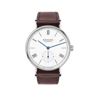 Damen- und Herrenuhr, NOMOS Glashütte Ludwig 38 emailleweiß, Ref: 237