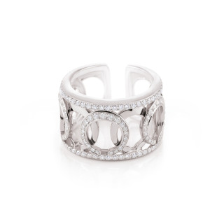Weißgold, Ringe, Al Coro Mezzaluna Ring, Ref: R7626WW