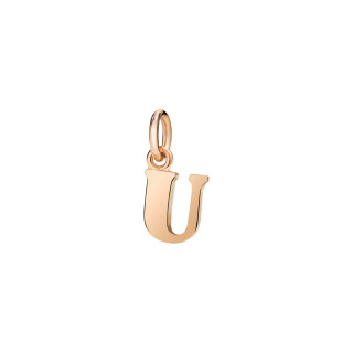 Roségold, Halsschmuck, DoDo Anhänger Buchstabe U, Ref: DMB2024-LETUL-0009R