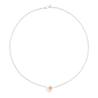 Silber, Halsschmuck, DoDo Halskette Herz T-Bar, Ref: DCC4002-HEART-0009A
