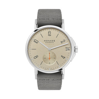 Damen- und Herrenuhr, NOMOS Glashütte Ahoi neomatik 38 Datum sand, Ref: 517