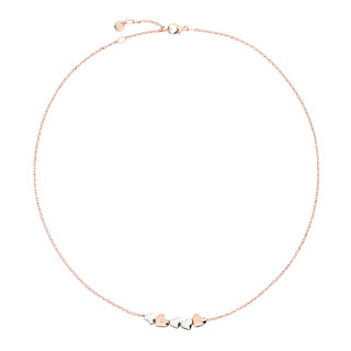 Roségold, Halsschmuck, DoDo Halskette Herz aus Roségold und Silber, Ref: DCC5000-HEART-0009A