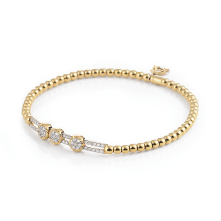 Gelbgold, Armschmuck, Al Coro Stretchy Armband, Ref: A358G