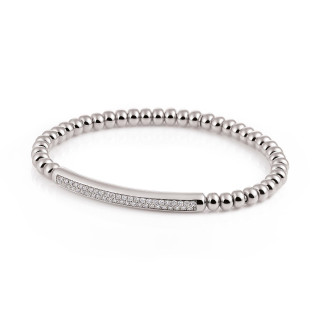 Weißgold, Armschmuck, Al Coro Stretchy Armband, Ref: A103W