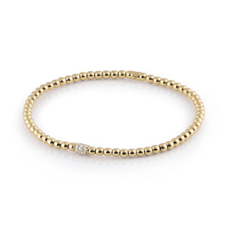 Gelbgold, Armschmuck, Al Coro Stretchy Armband, Ref: A351G