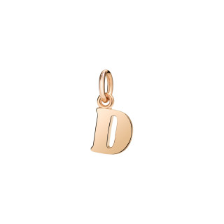 Roségold, Halsschmuck, DoDo Anhänger Buchstabe D, Ref: DMB2007-LETDL-0009R