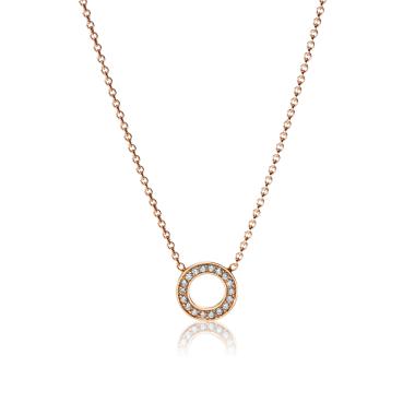 Halsschmuck, Rotgold, Schmuckwerk Halskette Saturn
