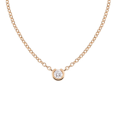 Roségold, Halsschmuck, Al Coro Mezzaluna Collier