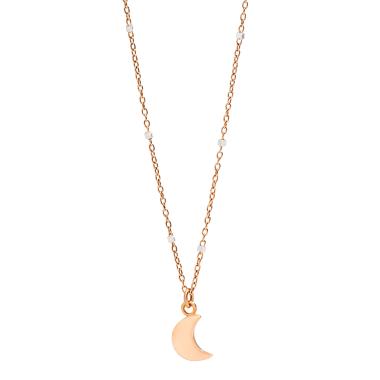 Halsschmuck, Weißgold, DoDo Halskette Mini-Mond