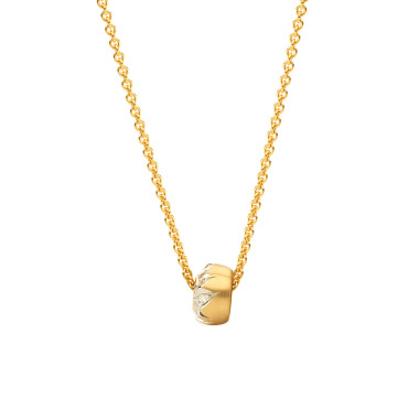 Halsschmuck, Gelbgold, Schmuckwerk Anhänger Alpen mit Halskette