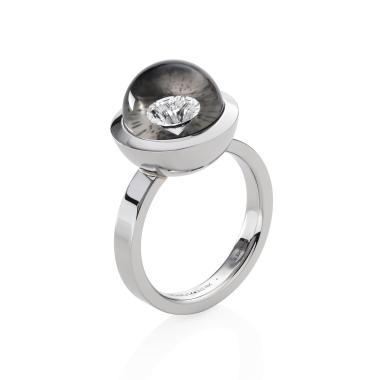 Ringe, Weißgold, Schmuckwerk Glasklar Ring