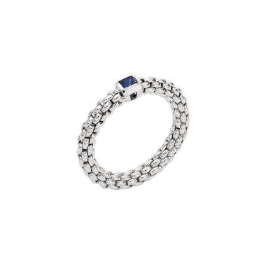 Ringe, Weißgold, FOPE Souls Flex'it Ring mit Saphir
