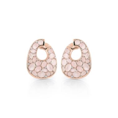 Ohrringe, Roségold, Al Coro Mezzaluna Ohrhänger