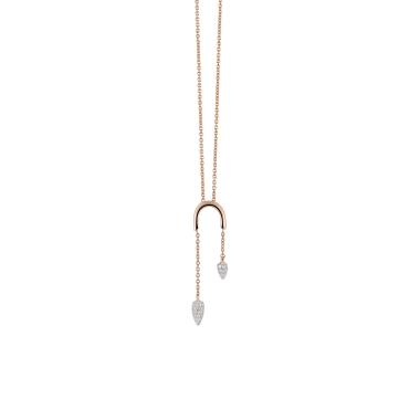 Halsschmuck, Roségold, Al Coro Goccia Collier
