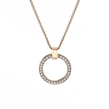 Halsschmuck, Rotgold, Schmuckwerk Anhänger Saturn mit Halskette