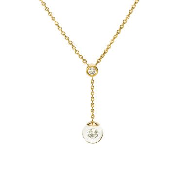 Halsschmuck, Gelbgold, Schmuckwerk Glasklar Halskette