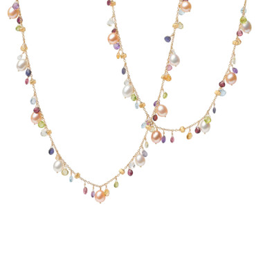 Halsschmuck, Gelbgold, Marco Bicego Paradise Pearls Sautoir-Kette