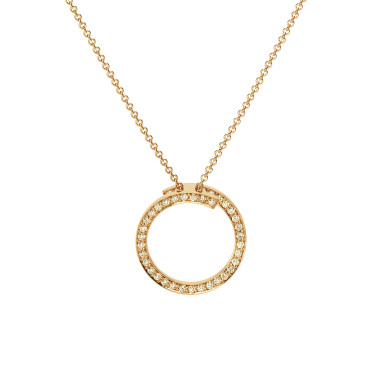 Halsschmuck, Rotgold, Schmuckwerk Saturn Halskette