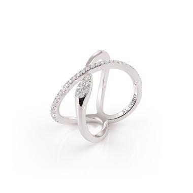 Ringe, Weißgold, Al Coro Goccia Ring